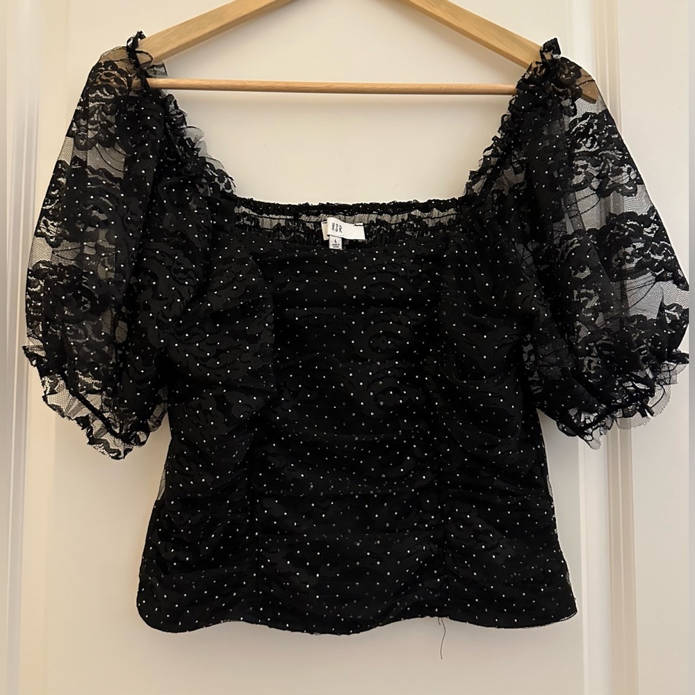 Black Lace top, size large